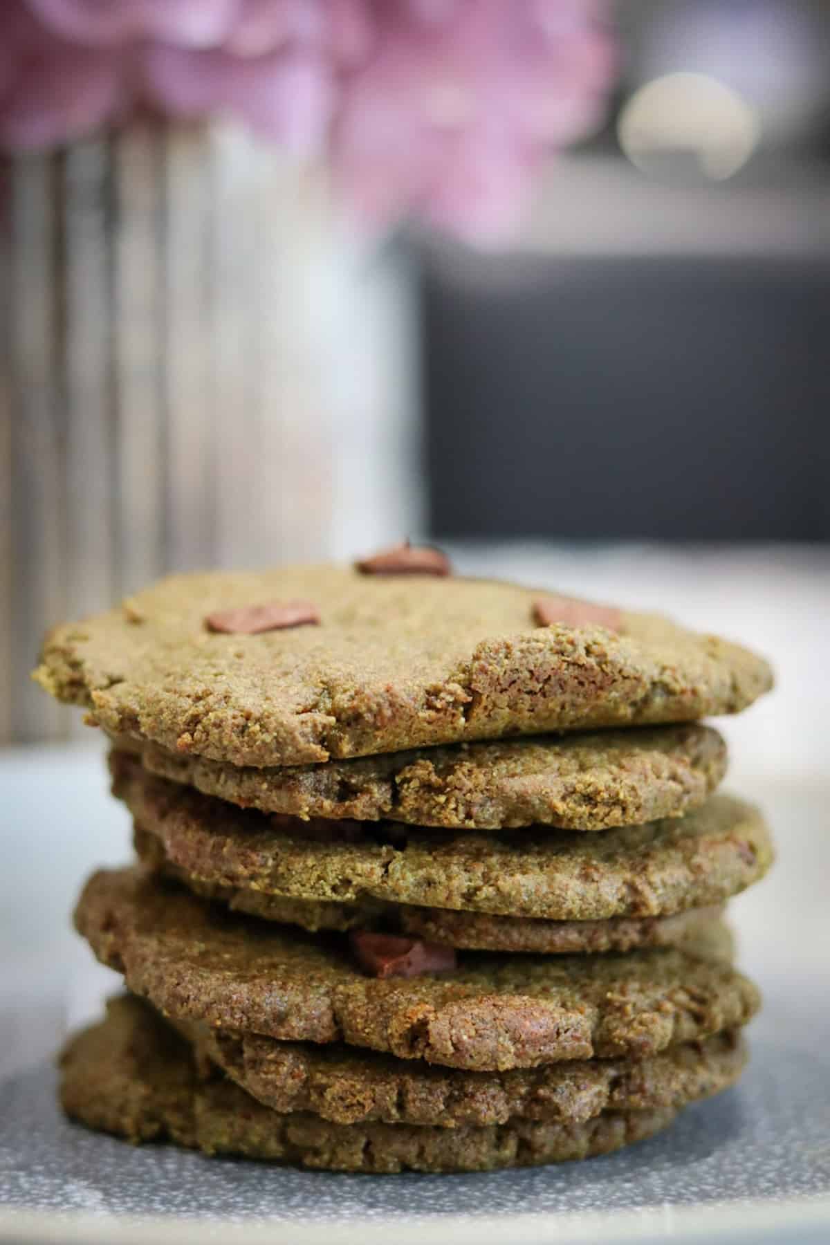 Pumpkin seed butter chocolate chip cookies