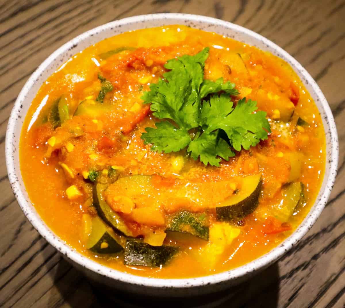 Zucchini or Courgette Curry
