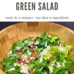 A quick and easy green salad that is delicious, creamy, crunchy, and takes only ten minutes to make.