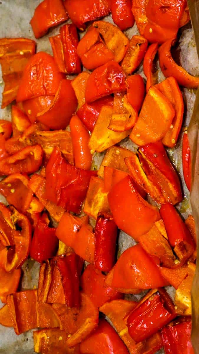 Roasted red peppers