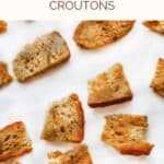 Easy vegan homemade croutons in 3 different flavours to add extra crunch and bite to your soups and salads!
