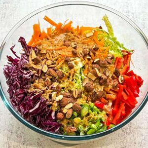 Ultimate Asian Cabbage Salad with Creamy Soy Ginger Dressing