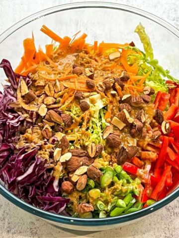 Ultimate Asian Cabbage Salad with Creamy Soy Ginger Dressing